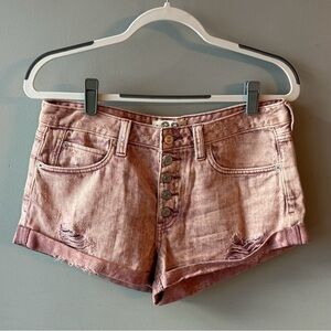 We the Free Romeo Rolled Denim Shorts Pink